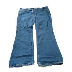 Levis Womens 509 Vitg Orange Tab  Jeans Blue Stretch Frayed Hem Denim  20W Med